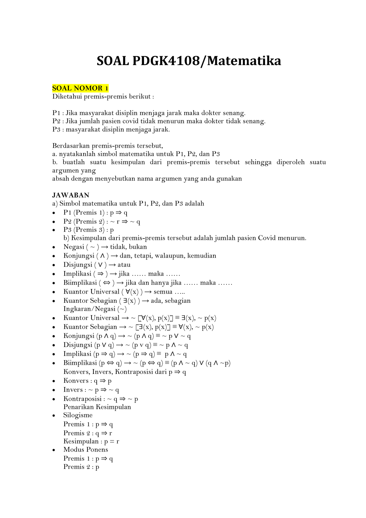 PDGK4108 Matematika 2 - TUGAS MATA KULIAH - SOAL PDGK4108/Matematika ...