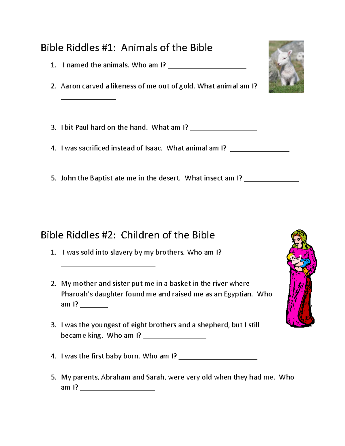 Bible Riddles - It’s Good For Religious Studies Students - Bible 