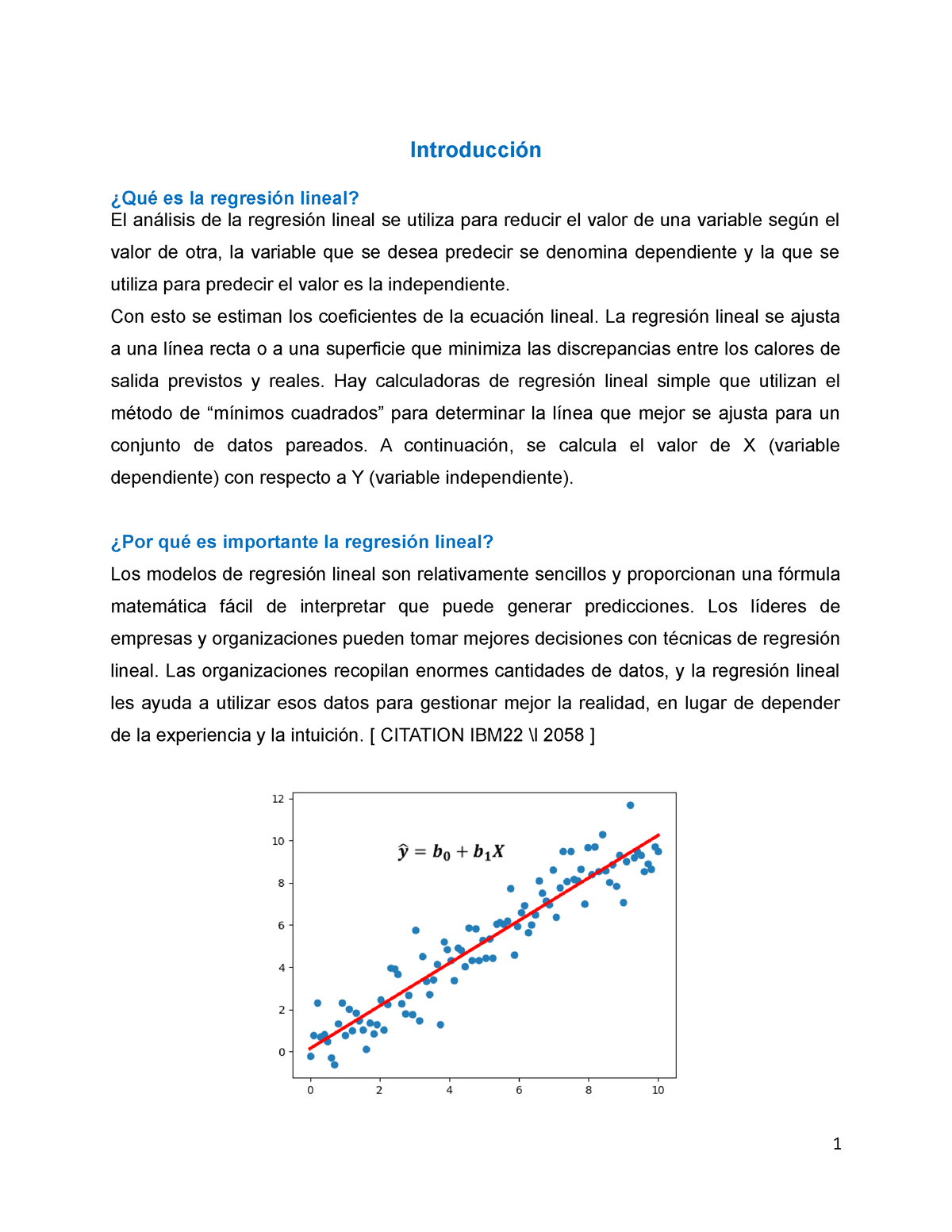 Resumen Regresión Introducción ¿qué Es La Regresión Lineal El Análisis De La Regresión Lineal