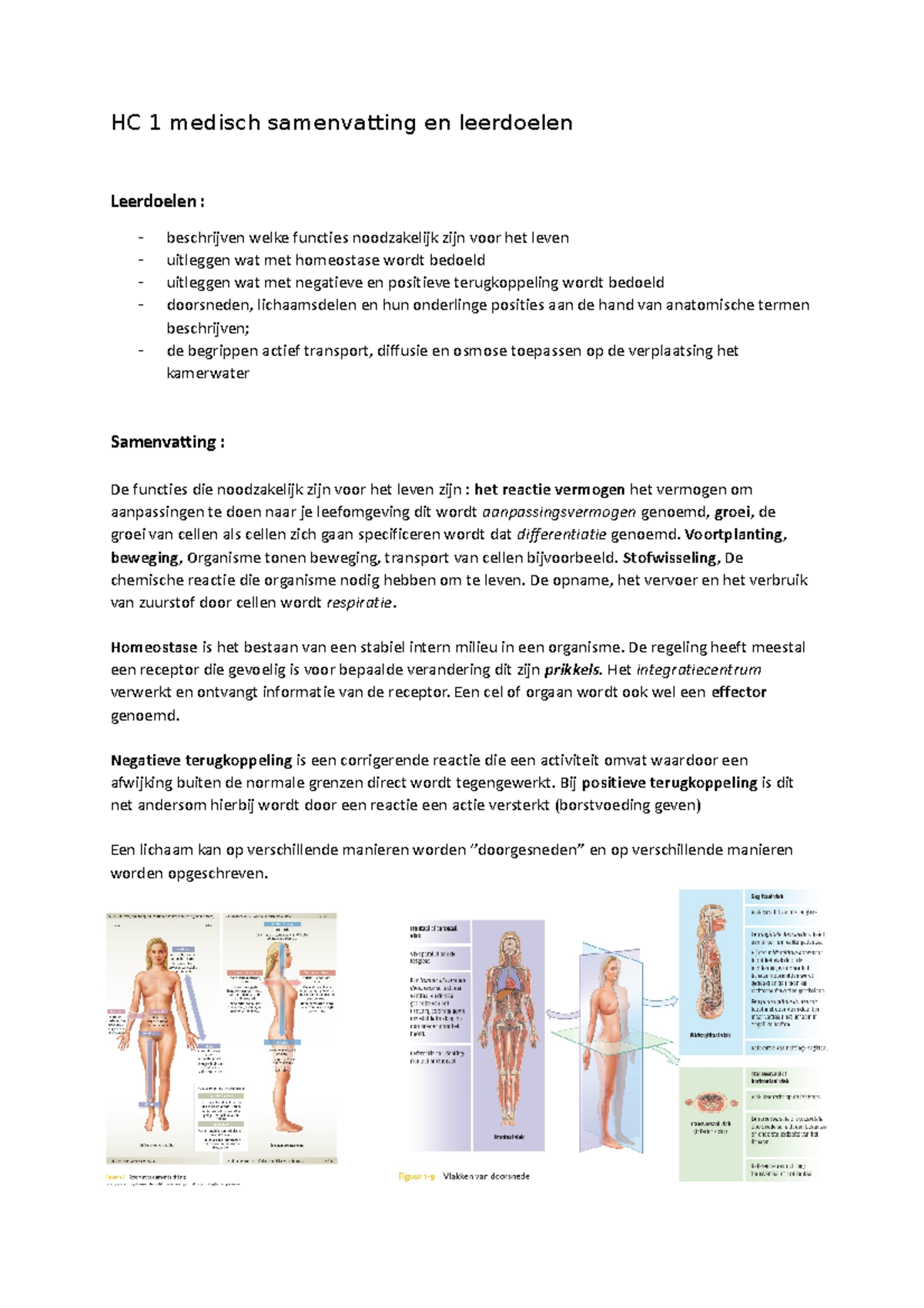 HC 1 Medisch Samenvatting En Leerdoelen - HC 1 Medisch Samenvatting En ...