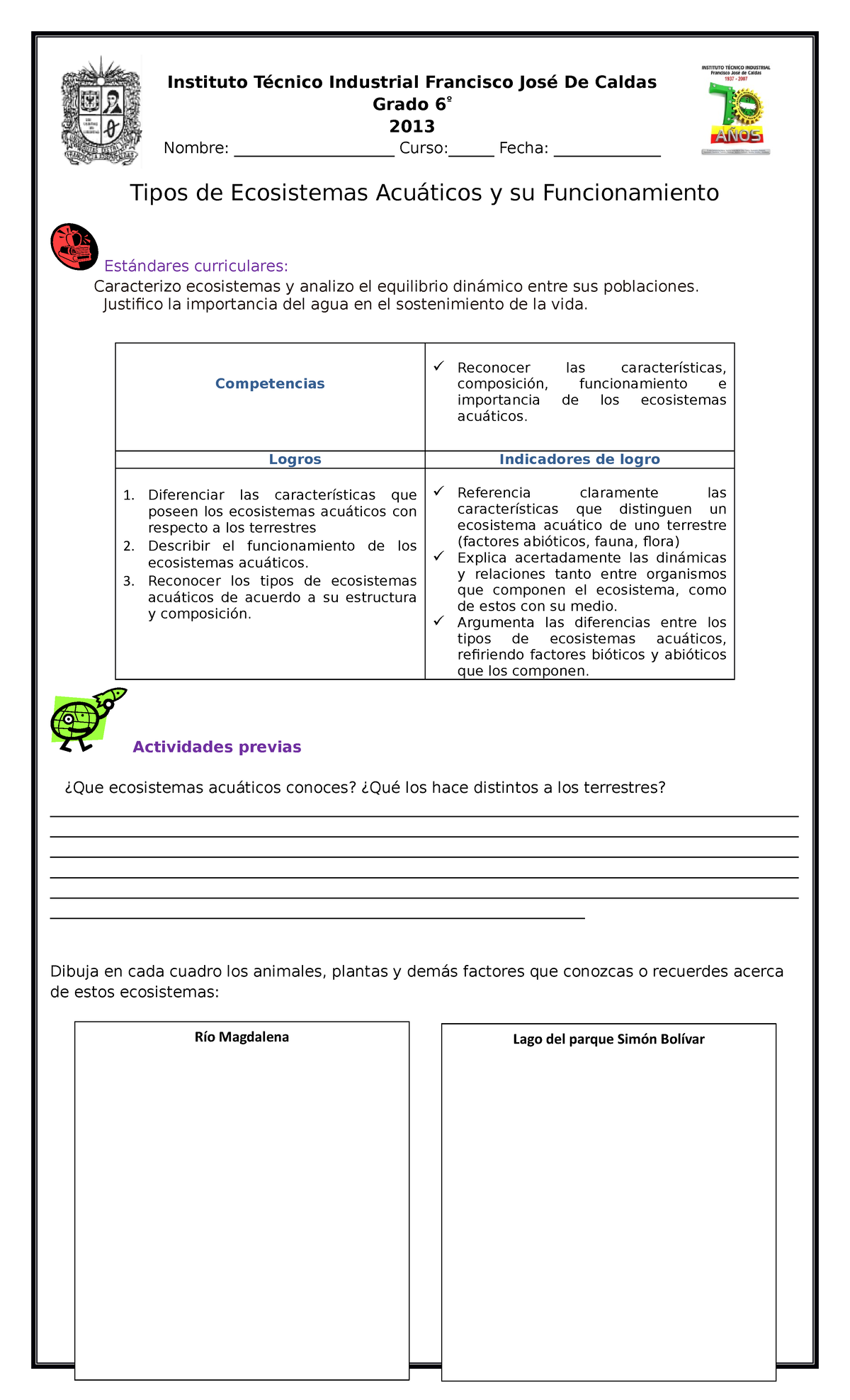 Tipos de ecosistemas acuaticos instituto industrial francisco de
