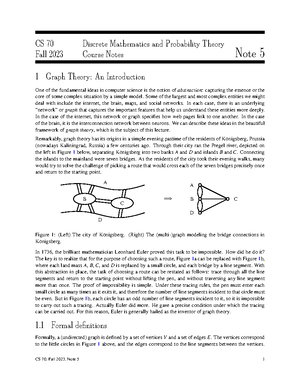 Cs70-note4 - Lecture Notes - CS 70 Discrete Mathematics and Probability ...