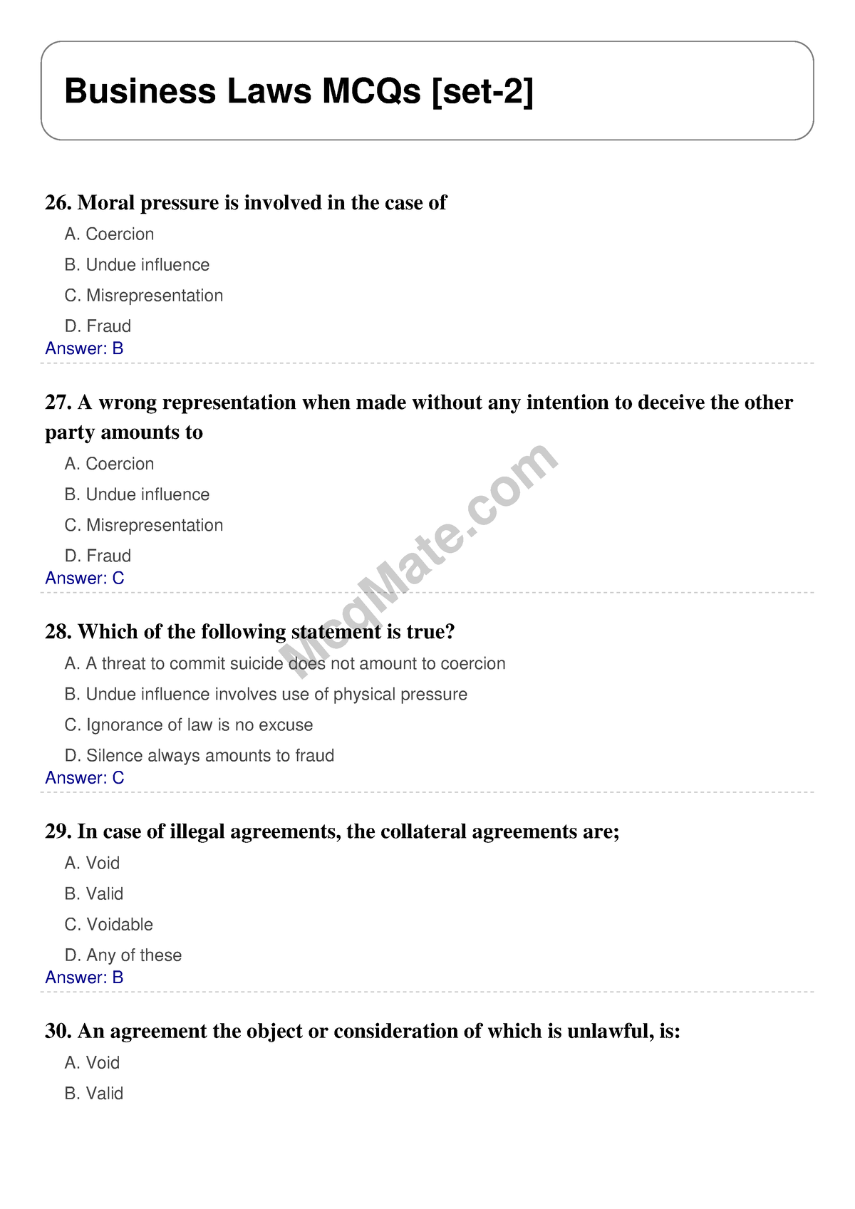 business-laws-solved-mcqs-set-2-mcq-mate-mcqmate-business-laws