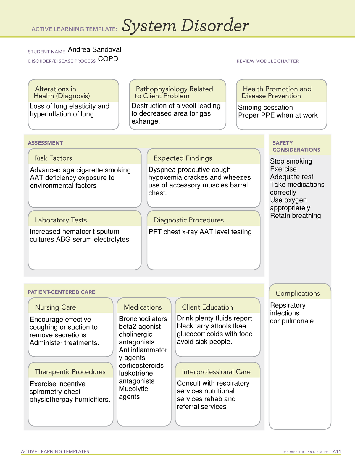 COPD active learning template system disorder ati ACTIVE LEARNING