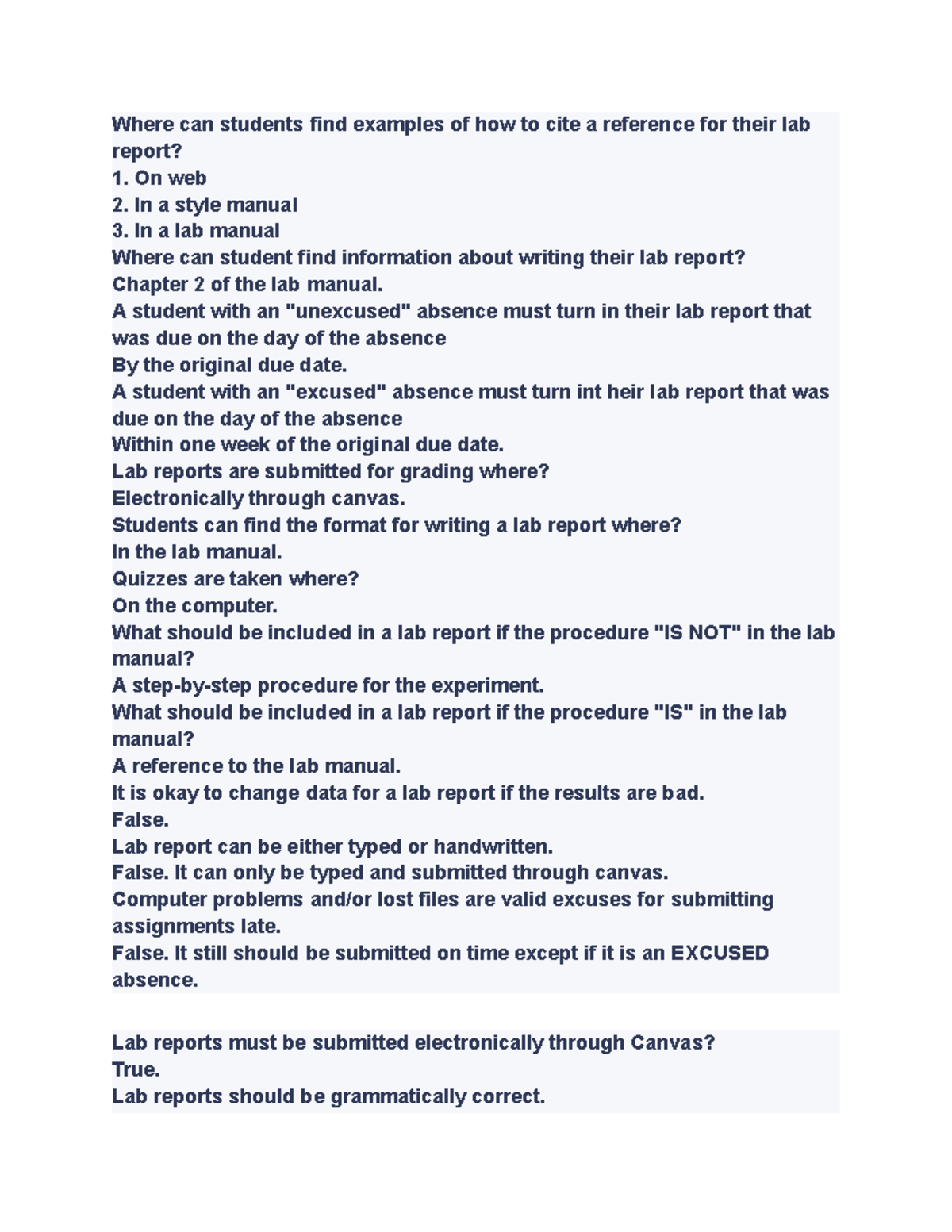 CHE111 - STUDY HELP - Where can students find examples of how to cite a ...