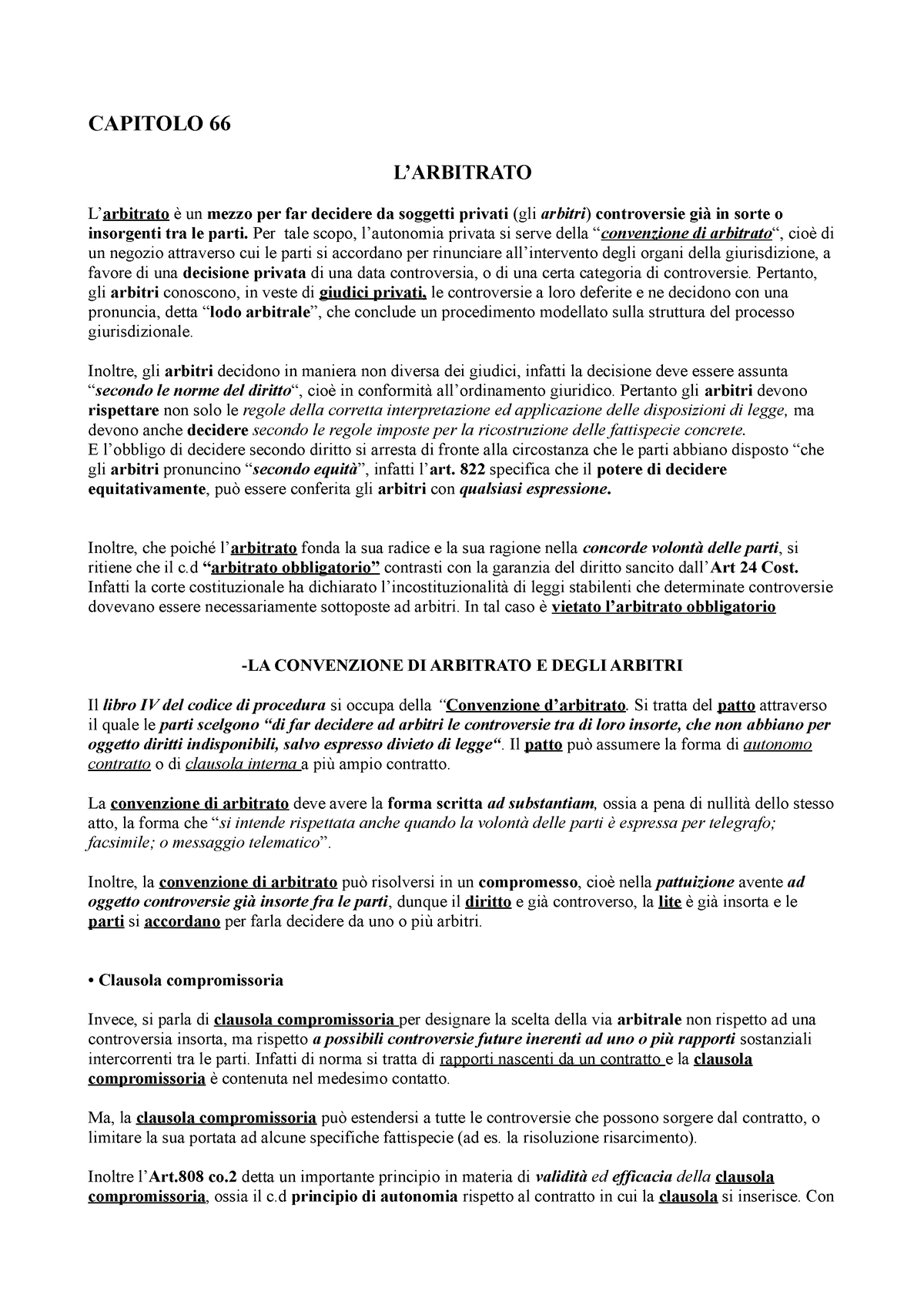 Arbitrato Lineamenti Del Processo Civile Italiano Tutela Giurisdizionale Procedimento Di 9242