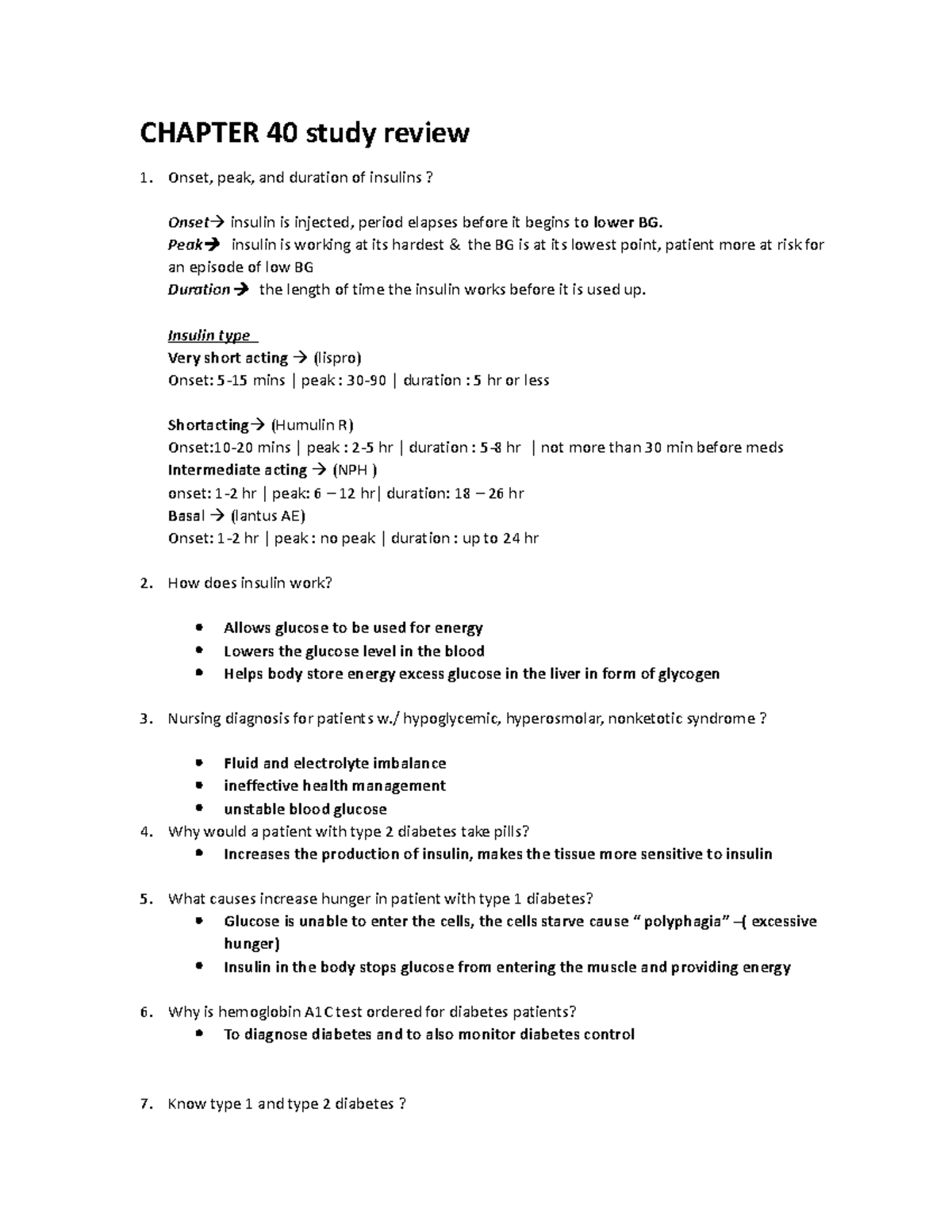 Chapter 40 Concept Review Answers CHAPTER 40 study review Onset, peak