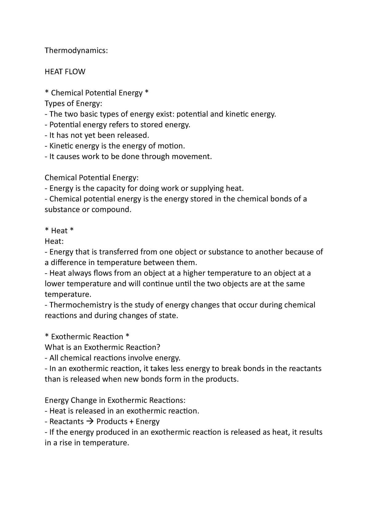 chemistry-final-summary-thermodynamics-heat-flow-chemical-potential