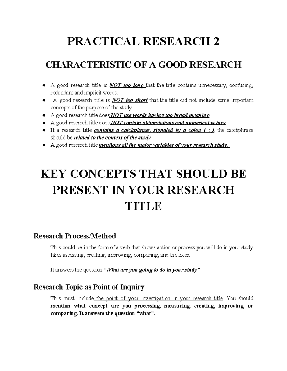 Practical Research 2 - This contain the lesson from SHS, where it ...