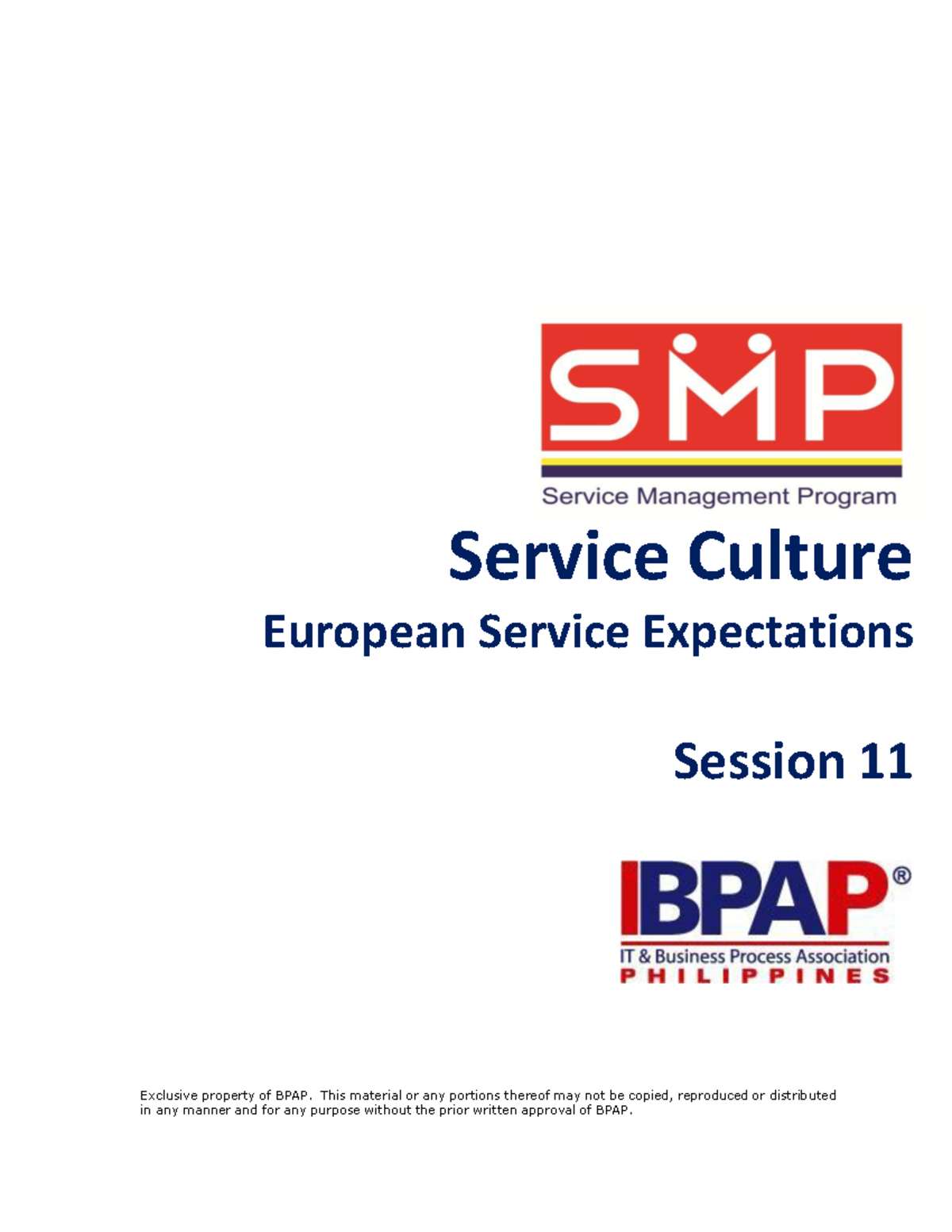 Smpsvccu 011v2013QCCI Service Culture European Service Expectations