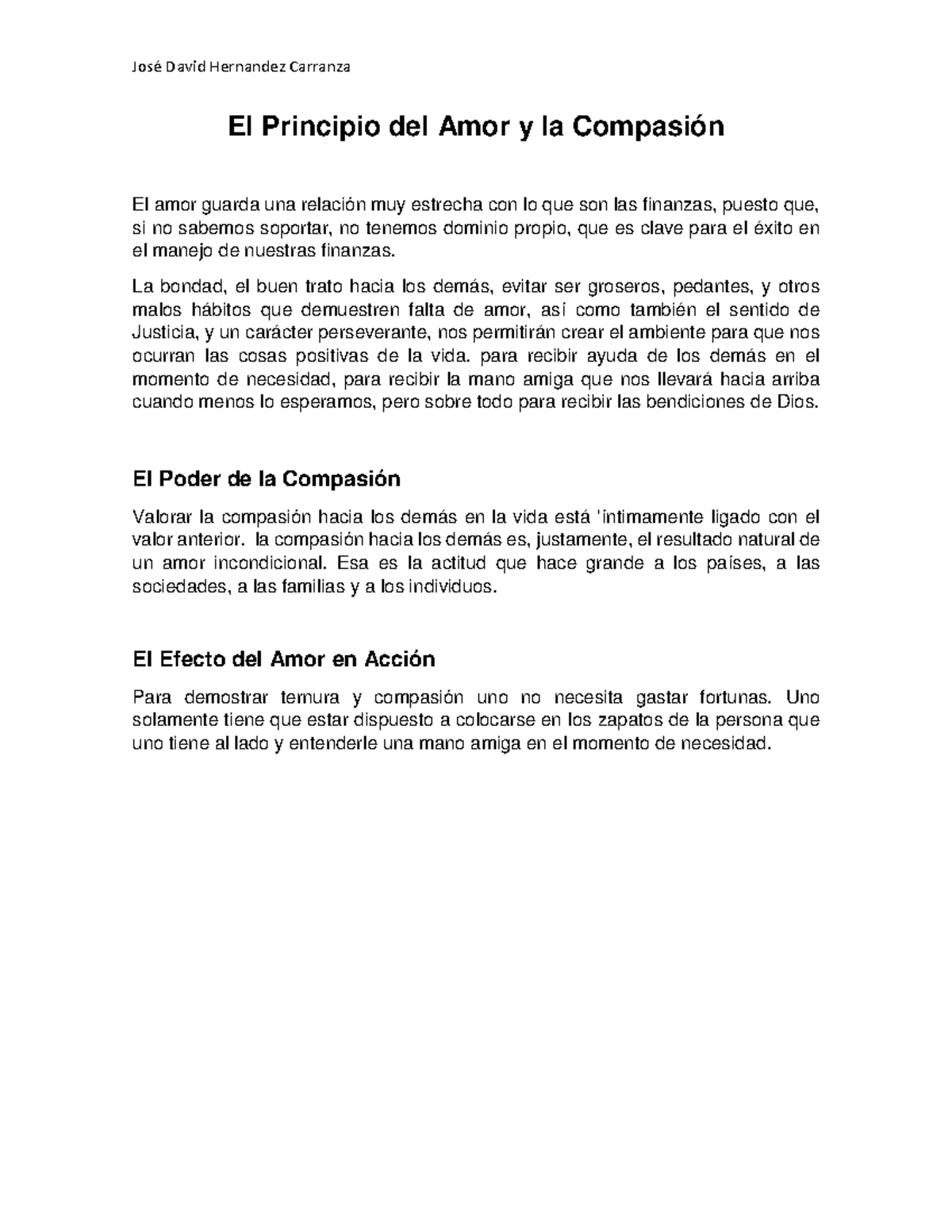 El Principio del Amor y la Compasión - JosÈ David Hernandez Carranza El ...