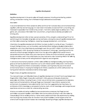 Application of Cognitive Psychology - Application of Cognitive ...