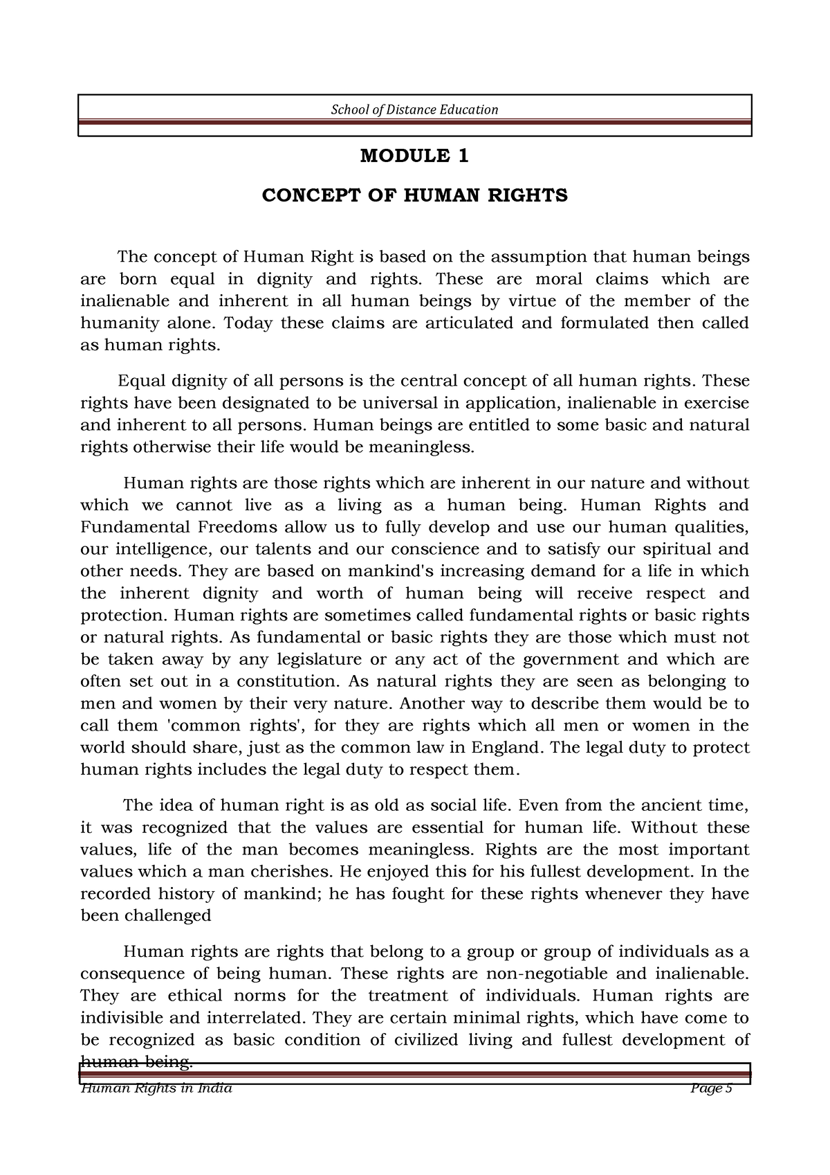 Meaning And Concept Of Human Rights Pdf