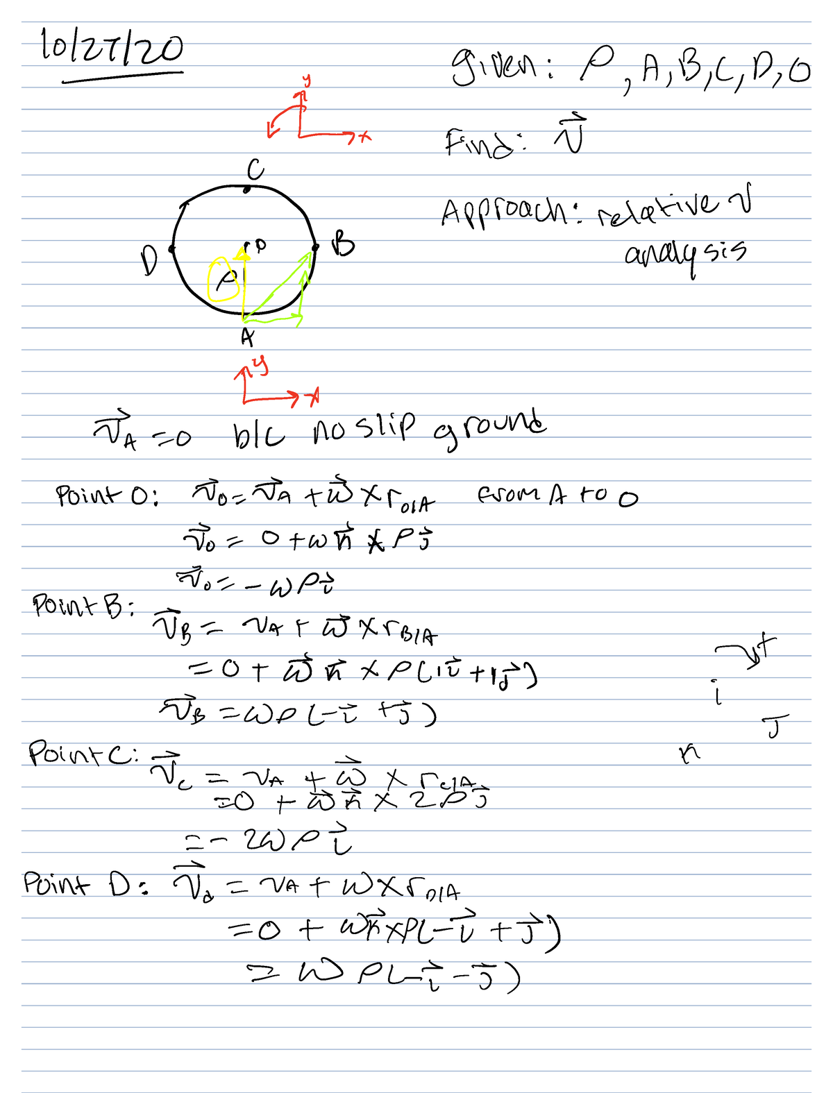 Notes Dynamics - 10127120 Given P A B 4D 0 A Find N Approach Relative V ...