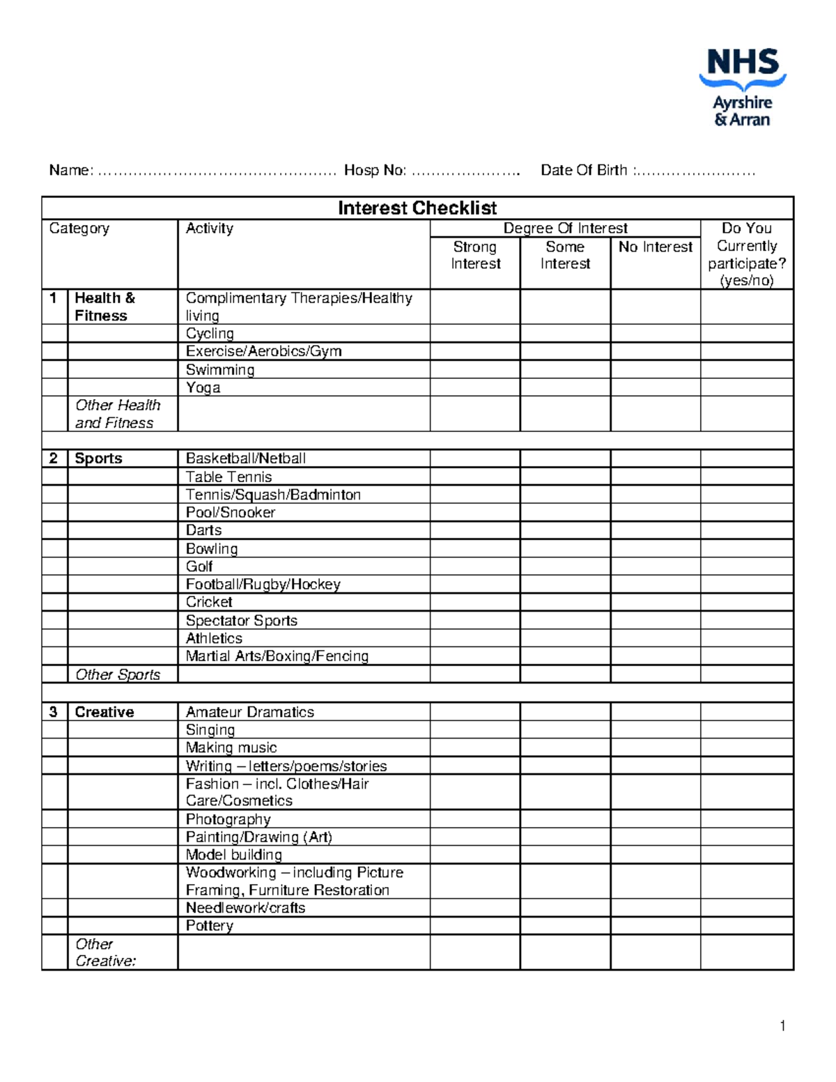Interest check 2018 - Name ...