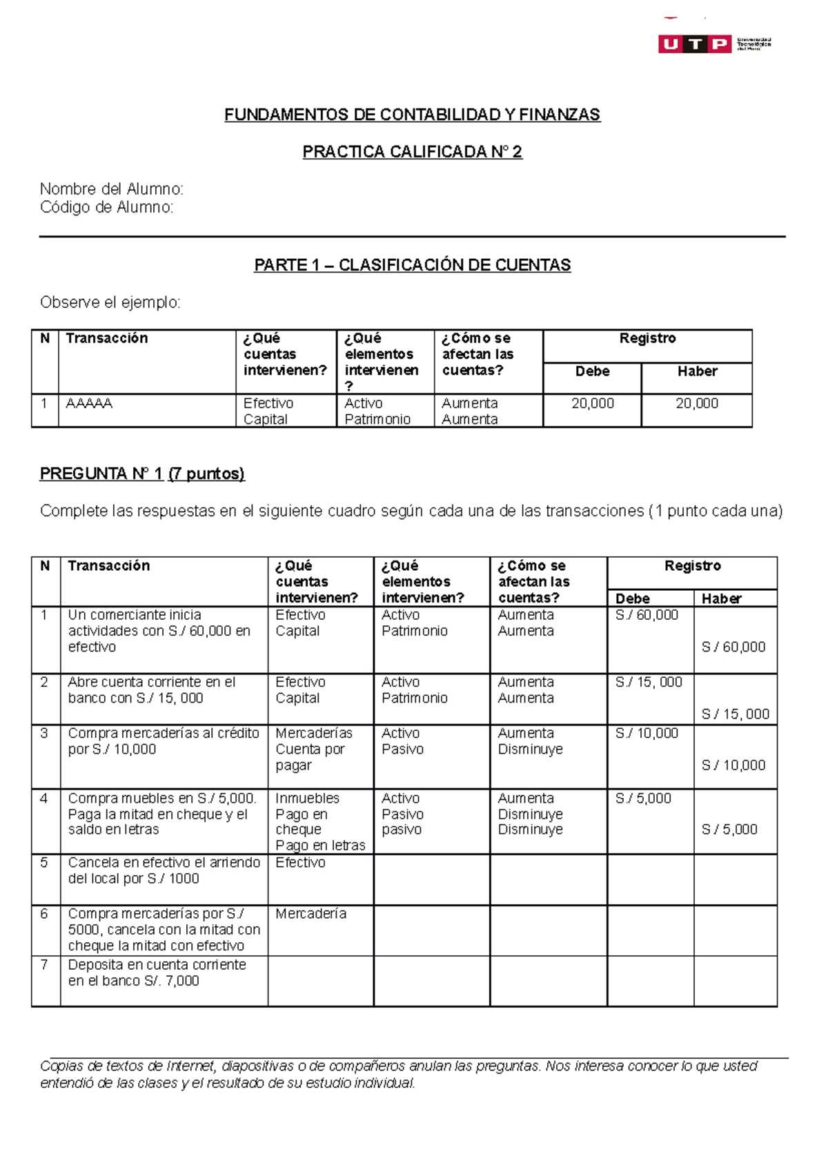 PC2 25 Administraci n De Empresas FUNDAMENTOS DE CONTABILIDAD Y 