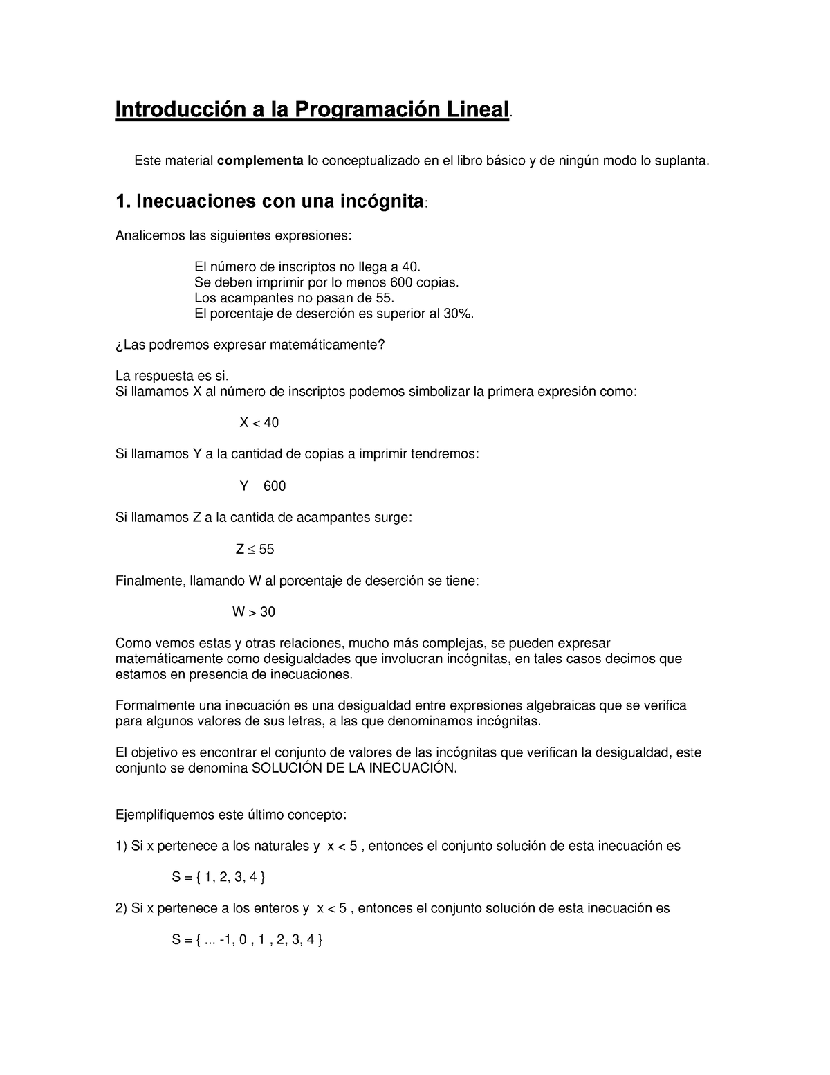 3. Algebra- Programaci-N Lineal - Algebra - Siglo 21 - Studocu