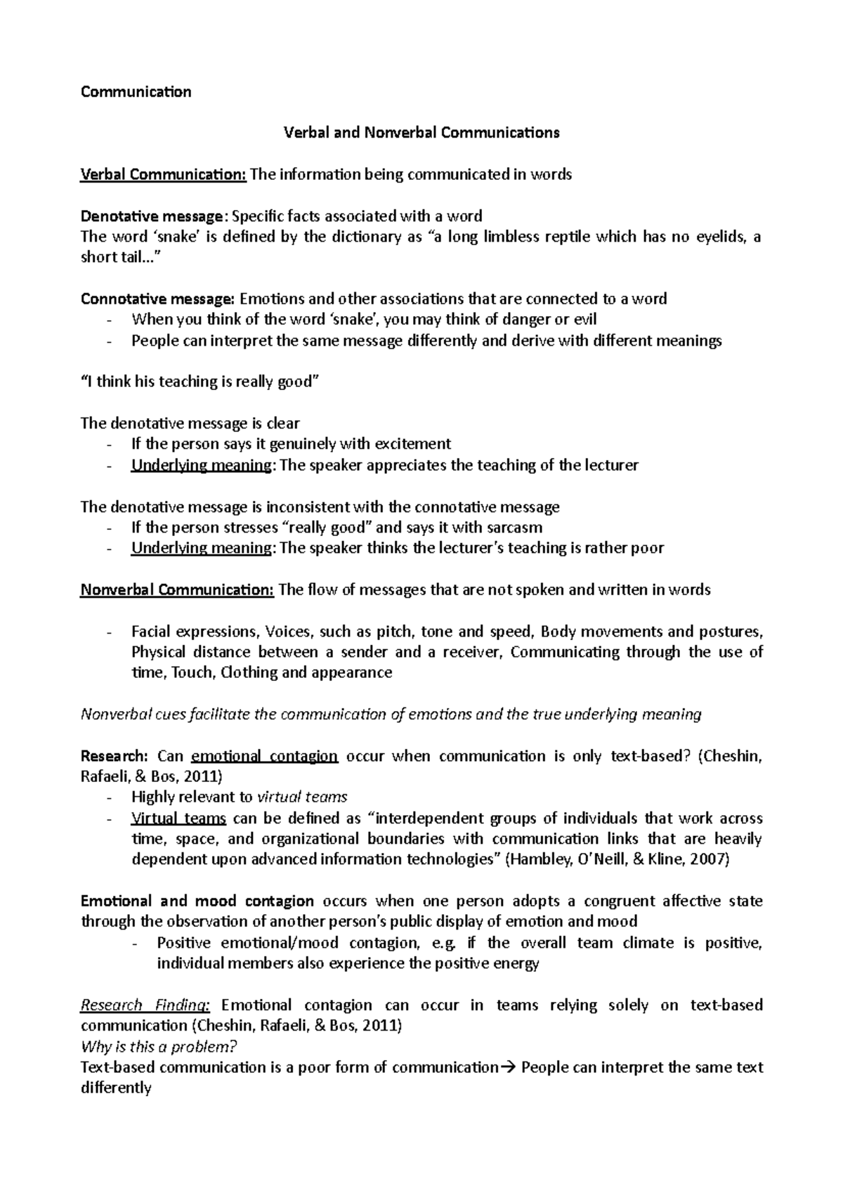 Communication - ..” Connotative message: Emotions and other ...