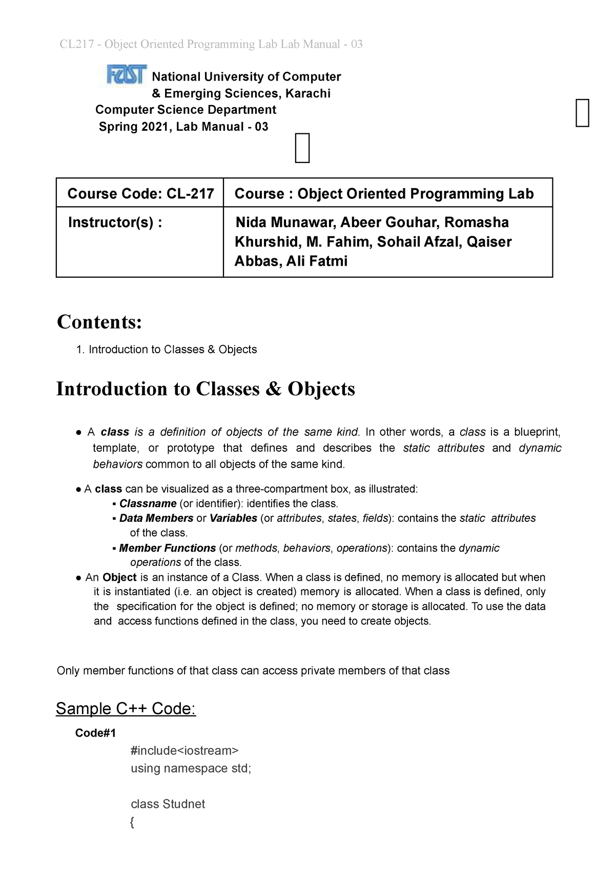 lab-03-oop-labs-by-sit-sohail-of-fast-university-cl217-object