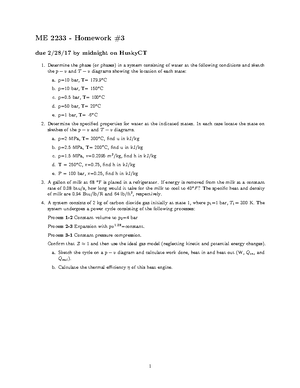 HW7 - Homework set 7 - ME 2233 Homework Chapter 6 Due midnight 1. One ...