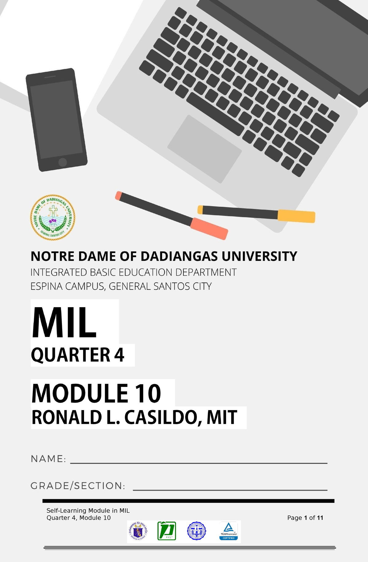 MIL 12 Module 10 - Reviewer - Self-Learning Module In MIL Quarter 4 ...