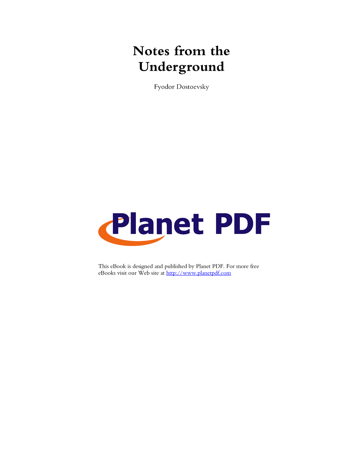 Notes From The Underground Planet PDF Notes From The Underground   Thumb 1200 1553 