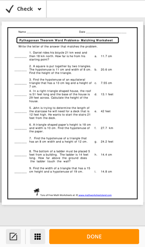 pdffiller-pythagorean-theorem-word-problems-matching-worksheet-check-done-studocu