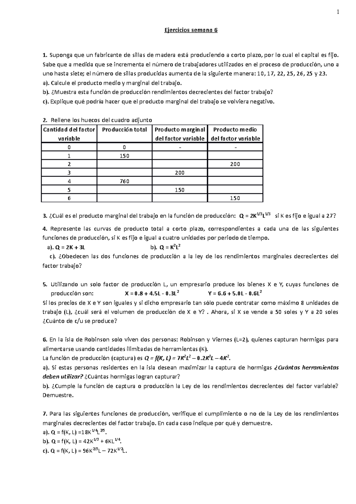 Ejercicios semana 6 - PROFESOR ADRIANZEN - 1 Ejercicios semana 6 ...