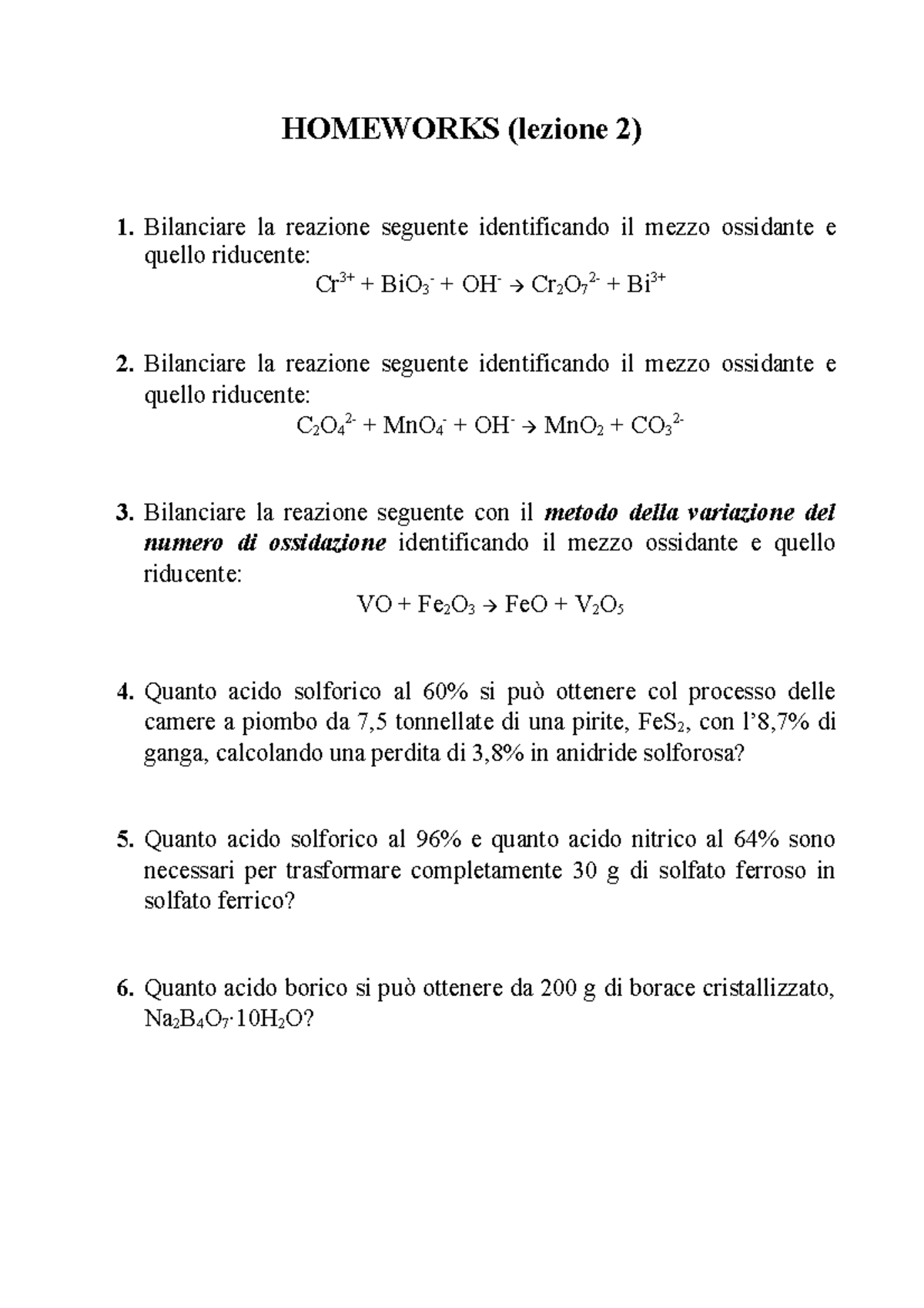 esercizi di nomenclatura chimica organica con soluzioni