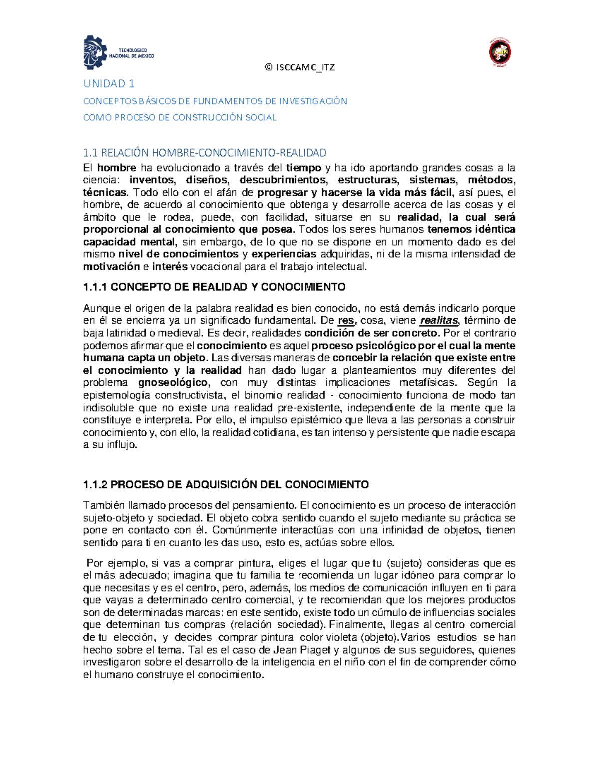 Conceptos Básicos DE Fundamentos DE Investigación 1 - UNIDAD 1 ...