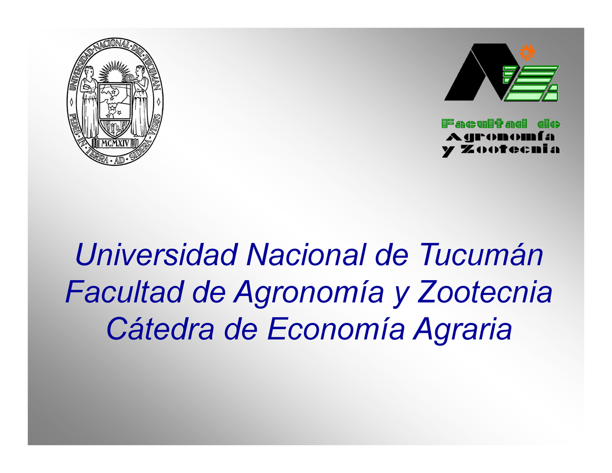 1 - Diapositivas - Universidad Nacional De Tucumán Facultad De ...