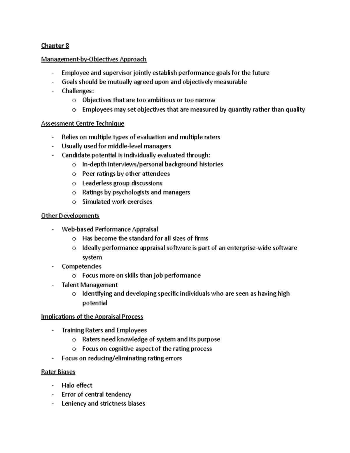 Lecture 17 Notes on Chapter 8.2 - Chapter 8 Management-by-Objectives ...