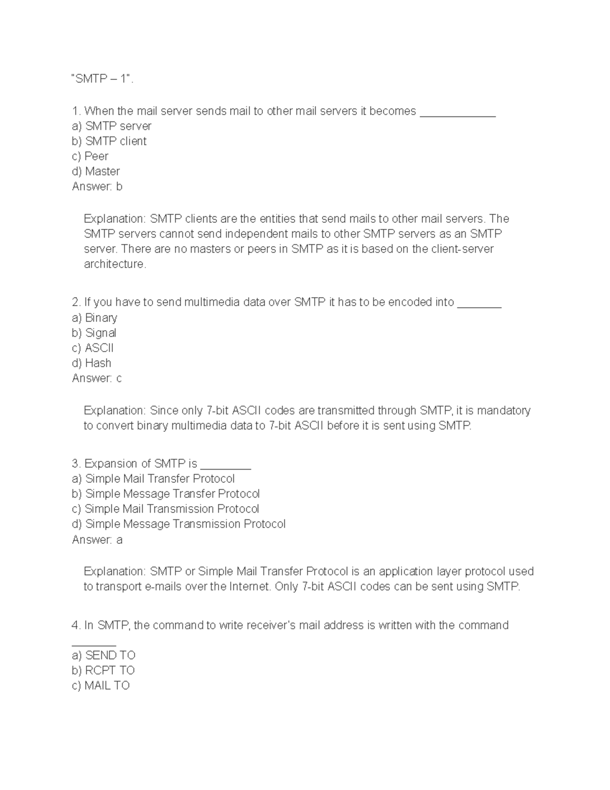 Computer Network (21) - “SMTP – 1”. When the mail server sends mail to ...
