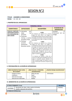 Sesion De Aprendisaje - SESION N° TITULO “CLASIFICAMOS LOS MATERIALES ...