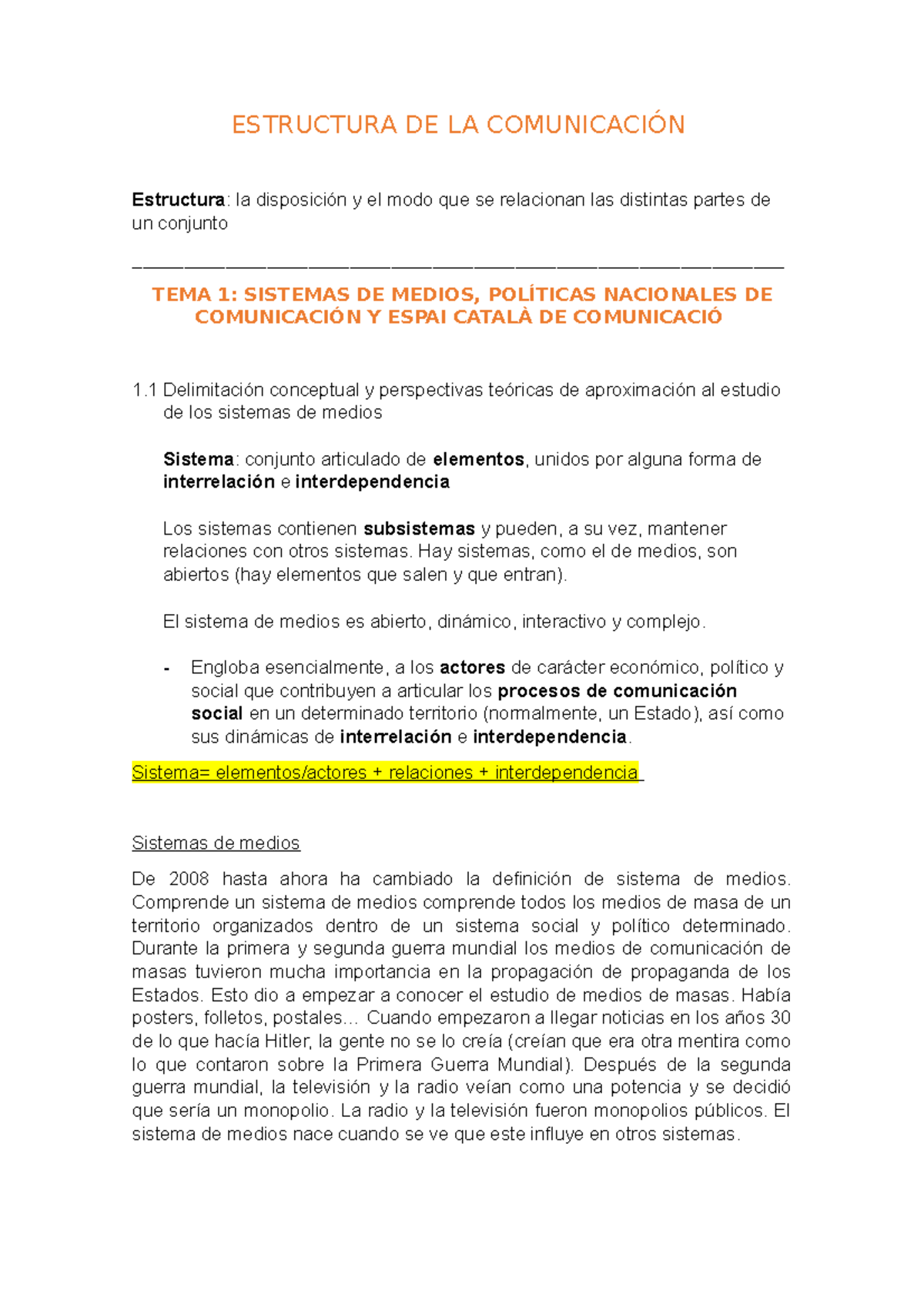 Estructura DE LA Comunicación 1 - ESTRUCTURA DE LA COMUNICACIÓN ...