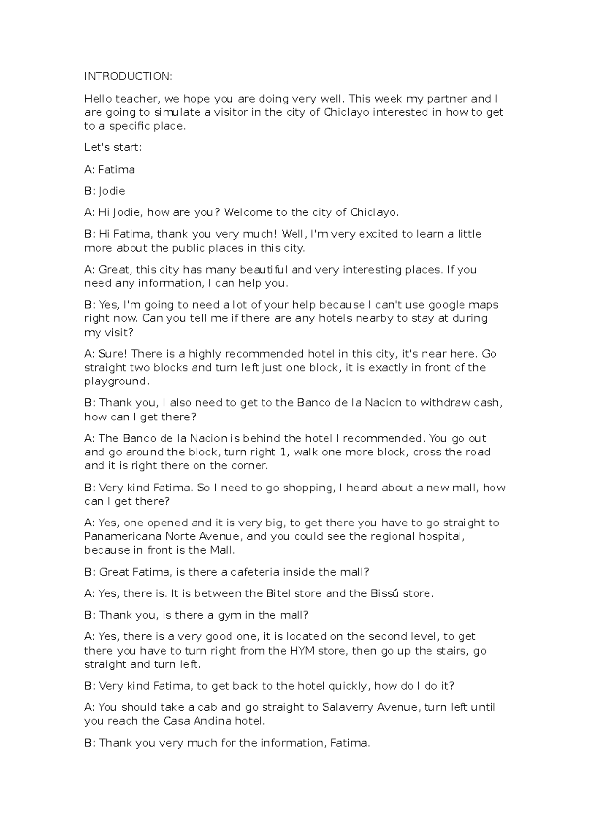 Introduction - INTRODUCTION: Hello teacher, we hope you are doing very ...