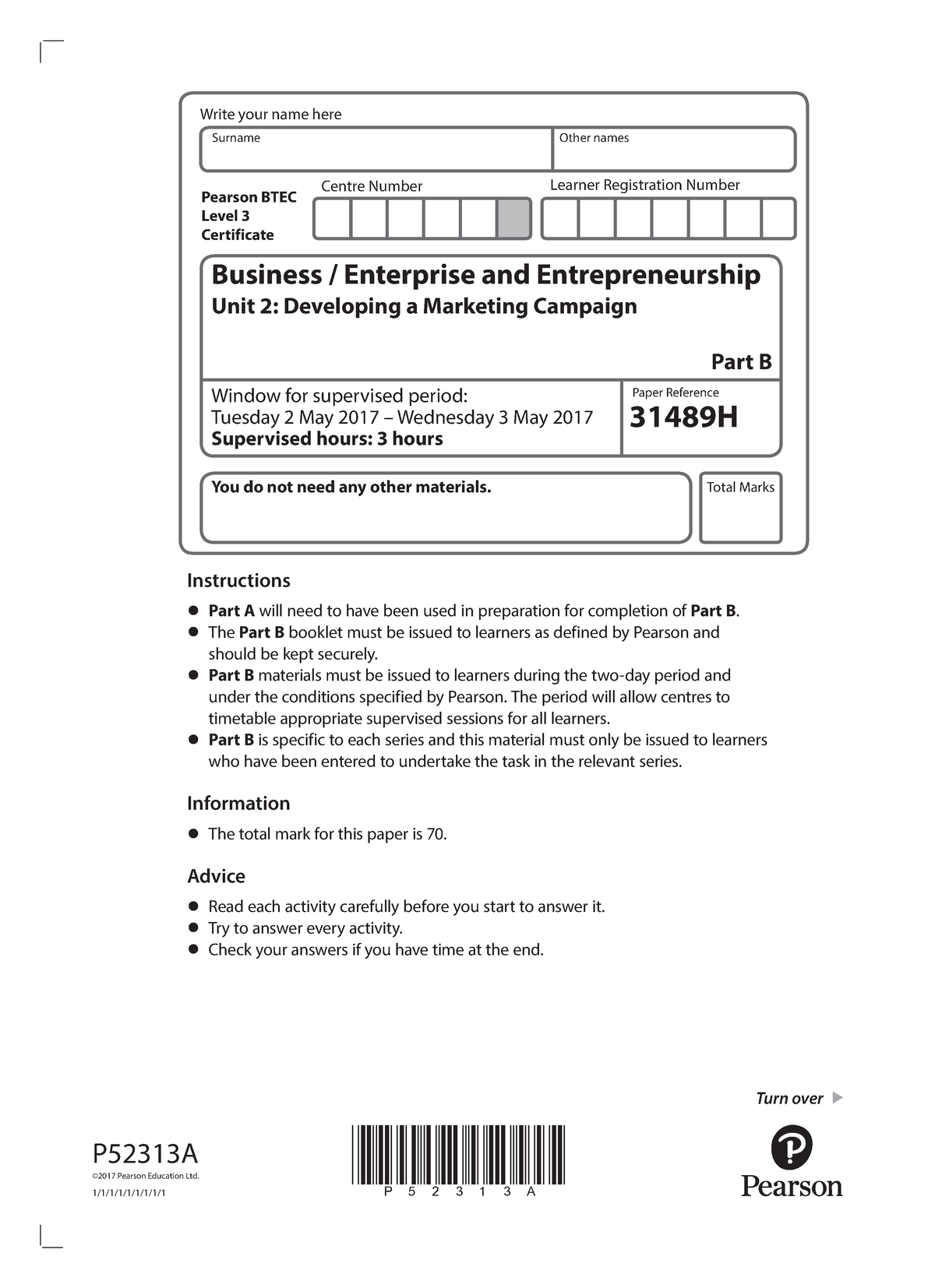 Part B May 2017 new - work - Instructions • Part A will need to have ...