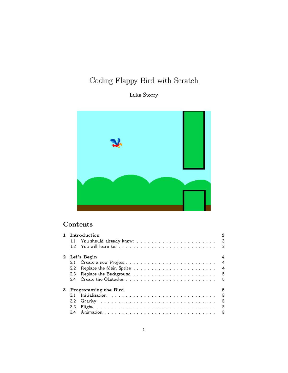 Coding flappy bird game using scratch 