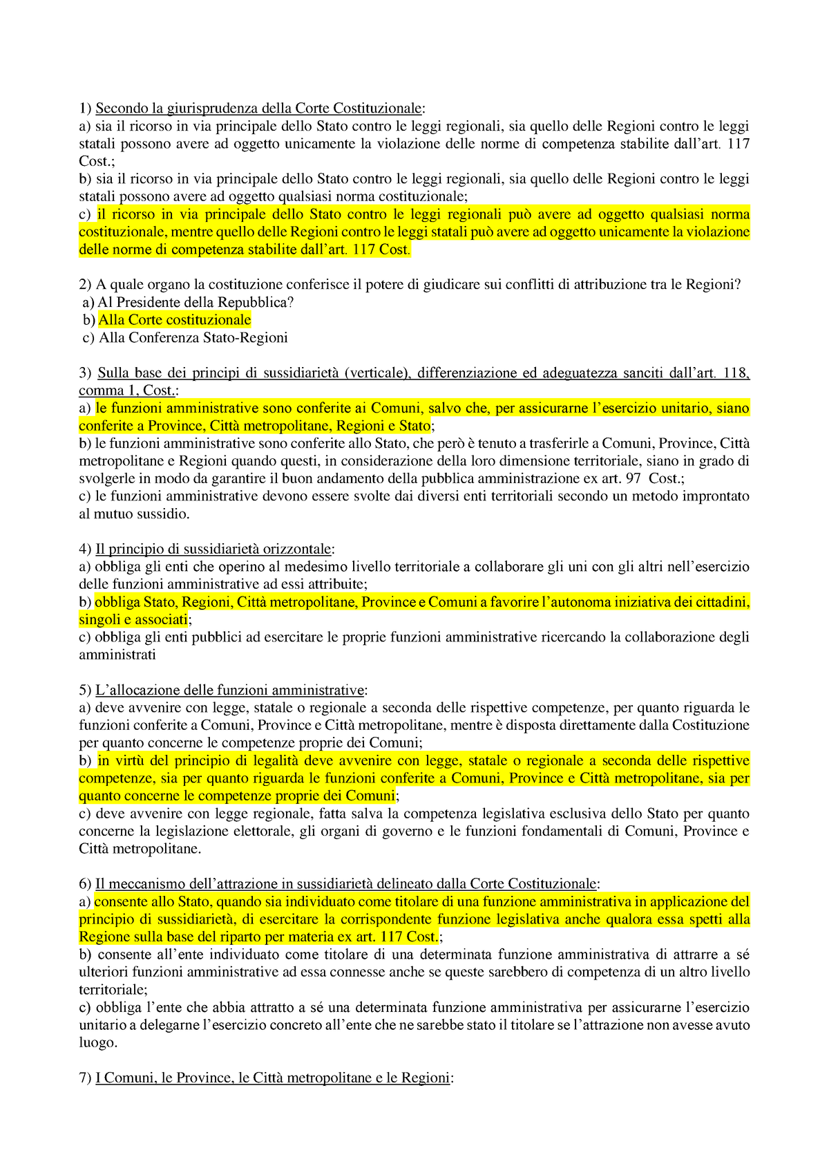 Soluzioni Esercitazione 3 - Secondo La Giurisprudenza Della Corte ...