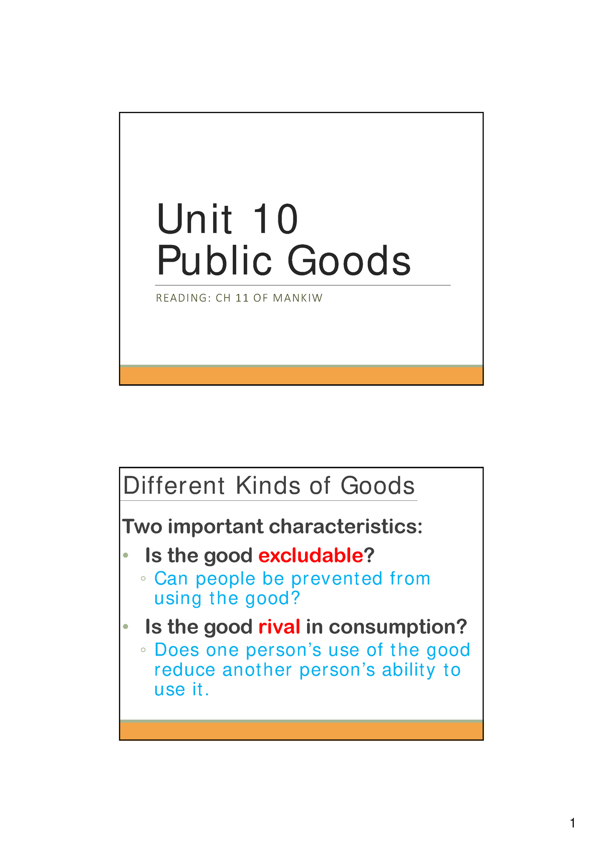 case study on public goods