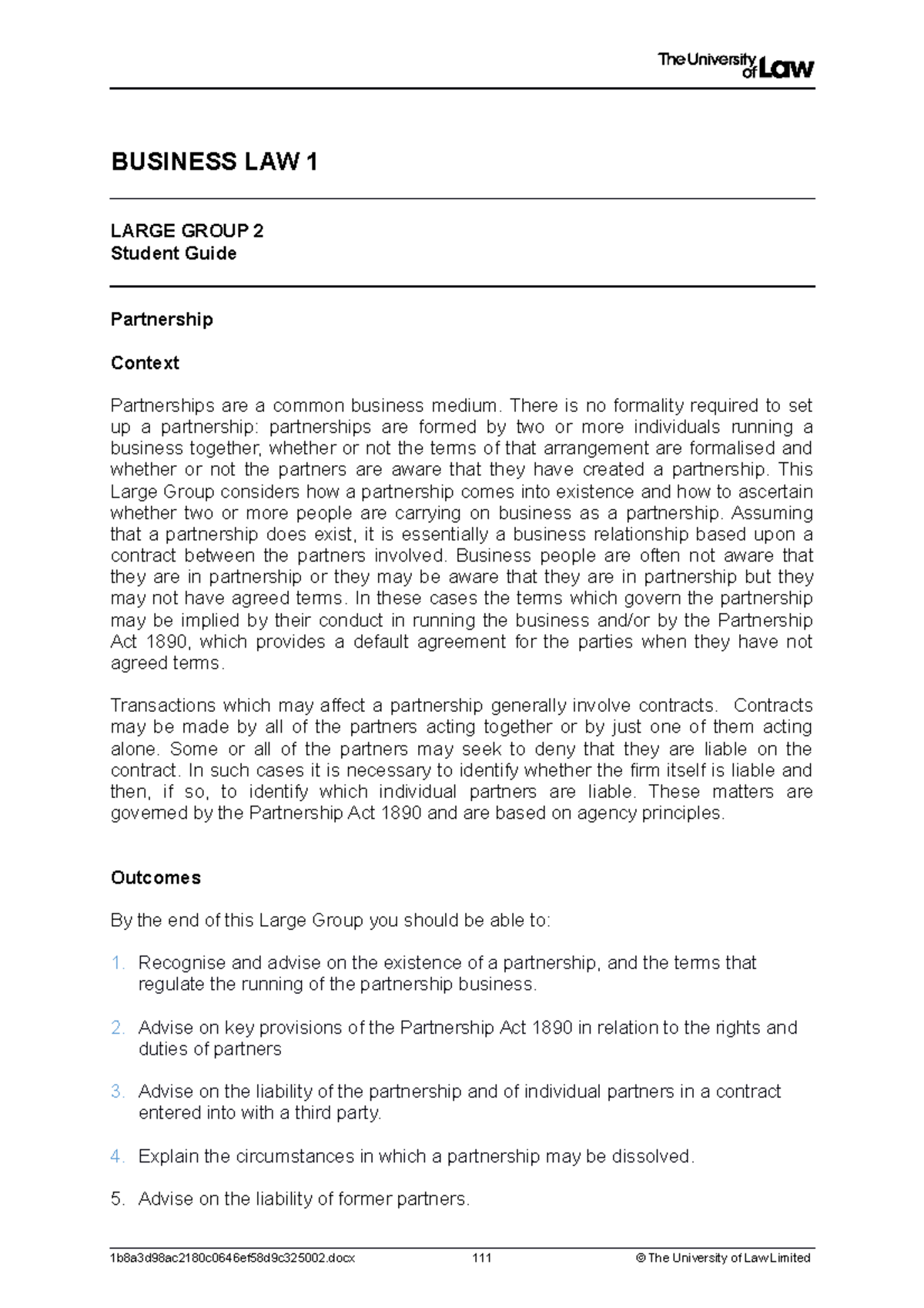Lecture 2 week 2 notes - BUSINESS LAW 1 LARGE GROUP 2 Student Guide ...