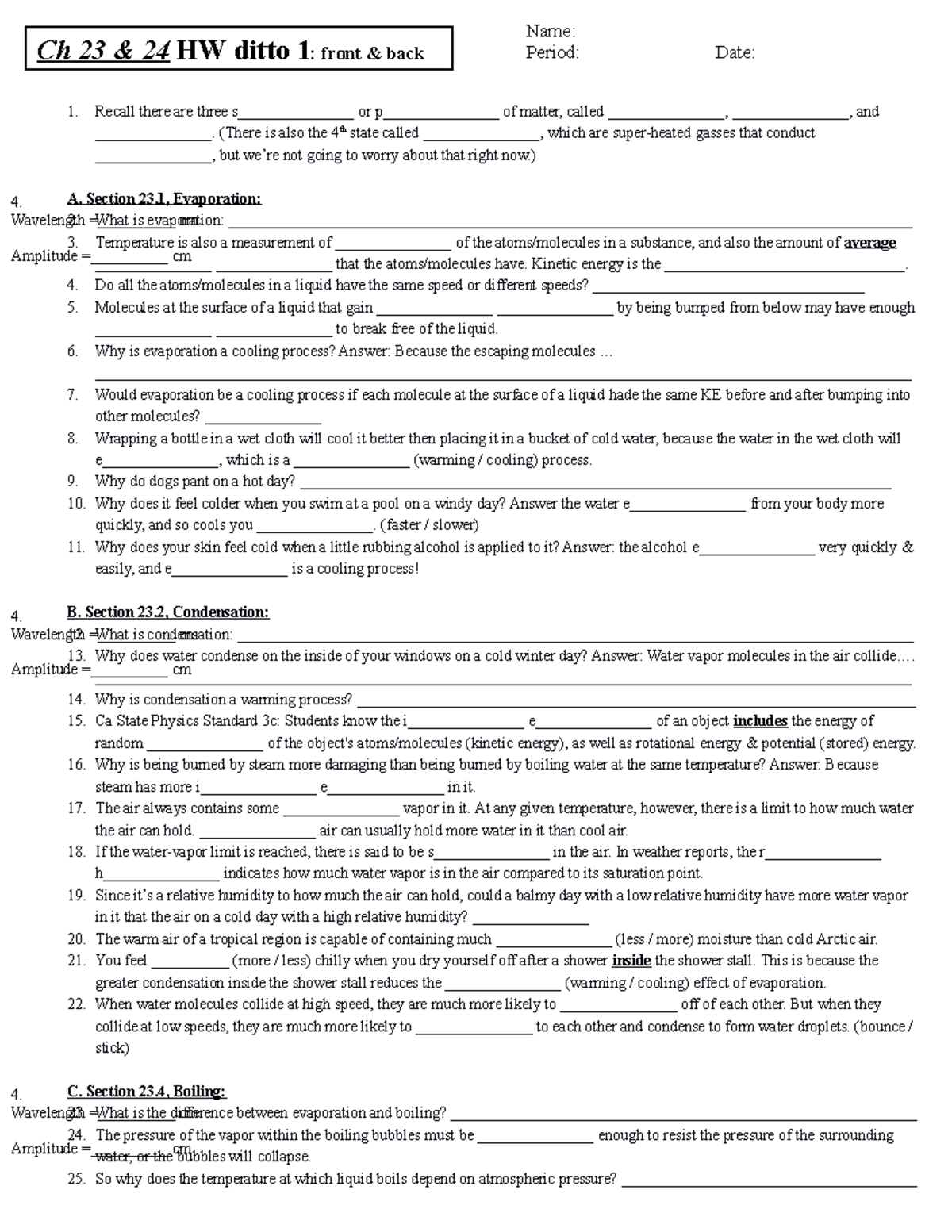 Ch 23 24 Hw Ditto 1 - Ch 23-24 Homework 1 - Recall There Are Three S 