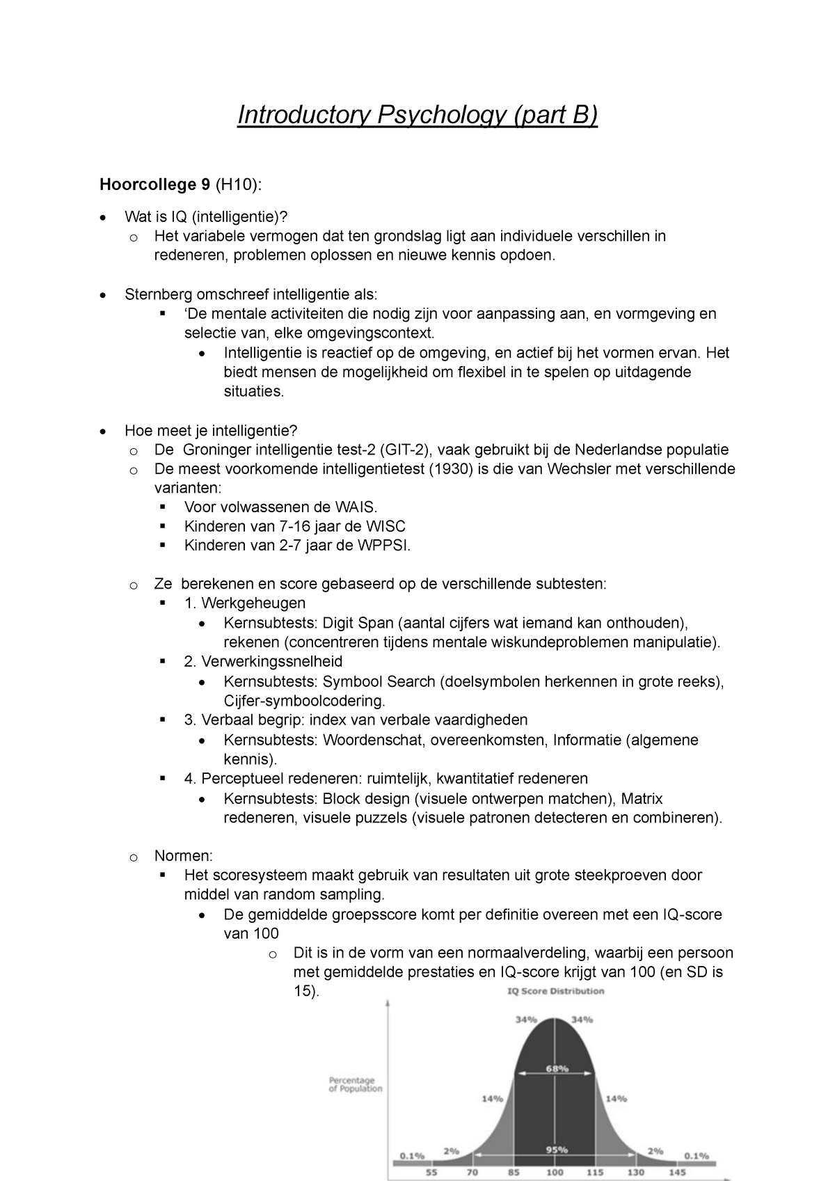 Introductory Psychology (part B) - Introductory Psychology (part B ...