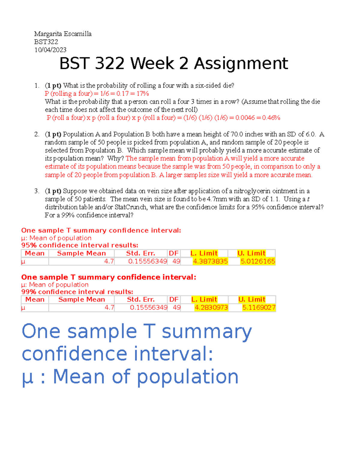 WEEK2 Assignment 1 - Margarita Escamilla BST 10/04/ BST 322 Week 2 ...