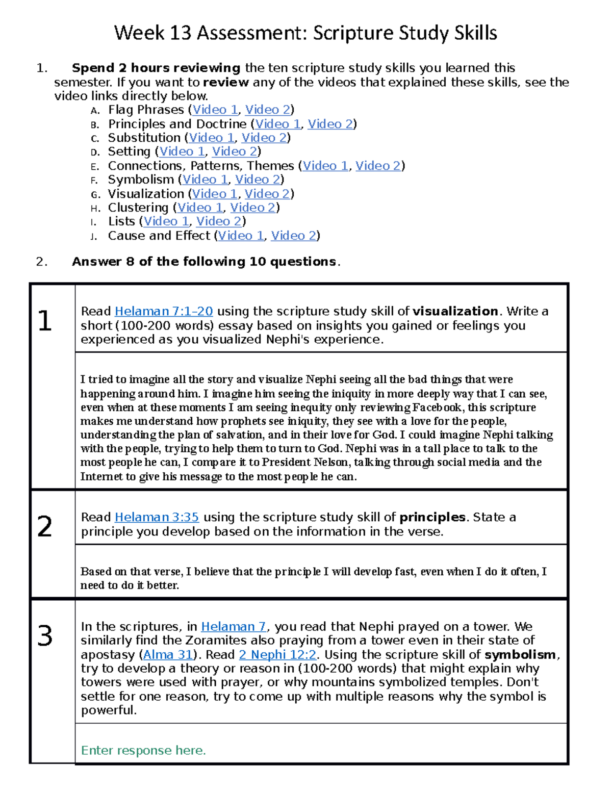Assessment Scripture Study Skills kd - Week 13 Assessment: Scripture ...