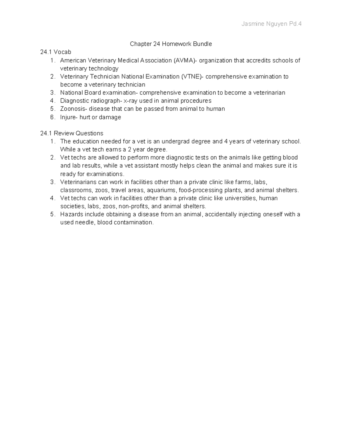 Chapter 24 HW Bundle - Homework. - Jasmine Nguyen Pd. Chapter 24 ...