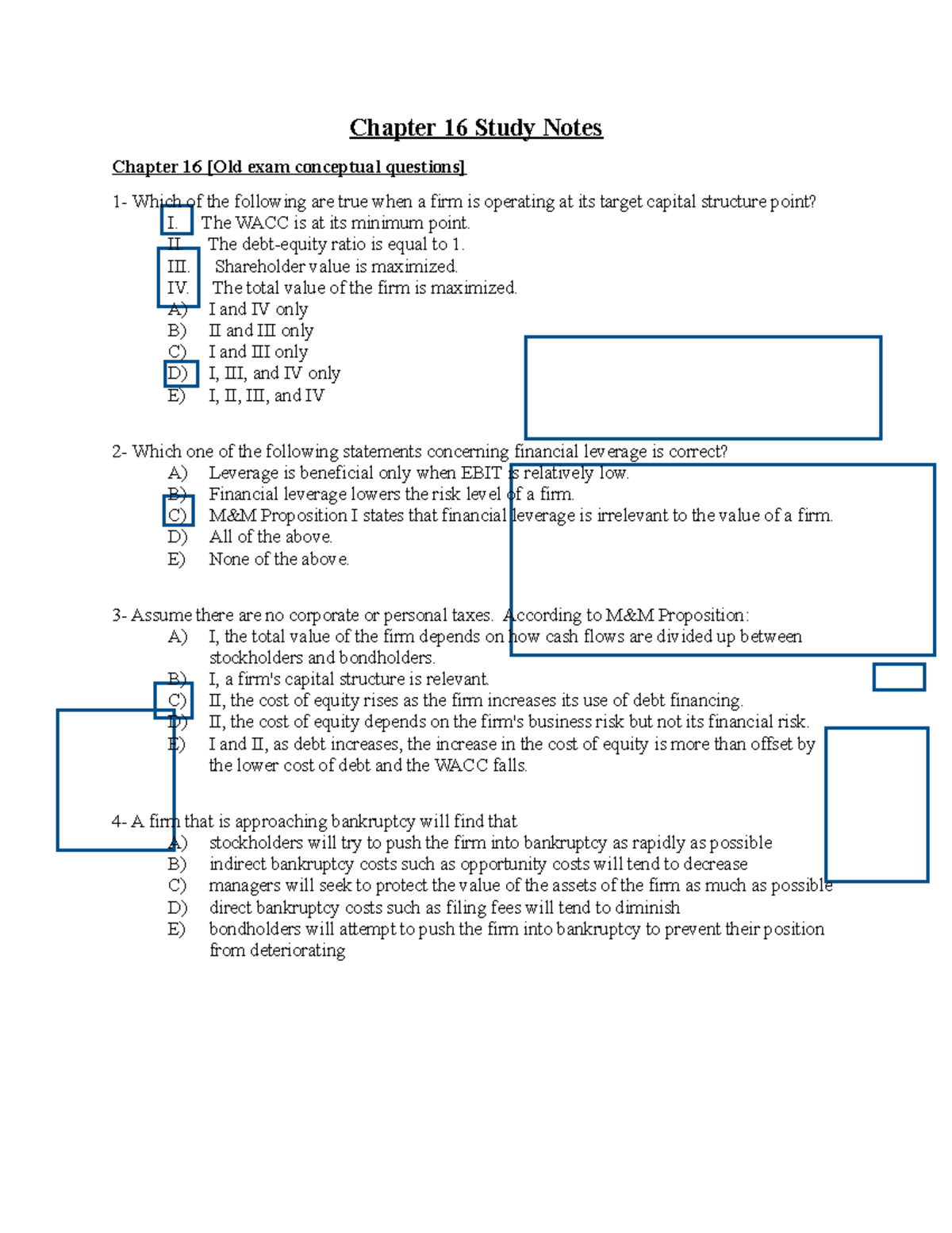 Chapter 16 Study Notes - Mmmmmmm - Chapter 16 Study Notes Chapter 16 ...