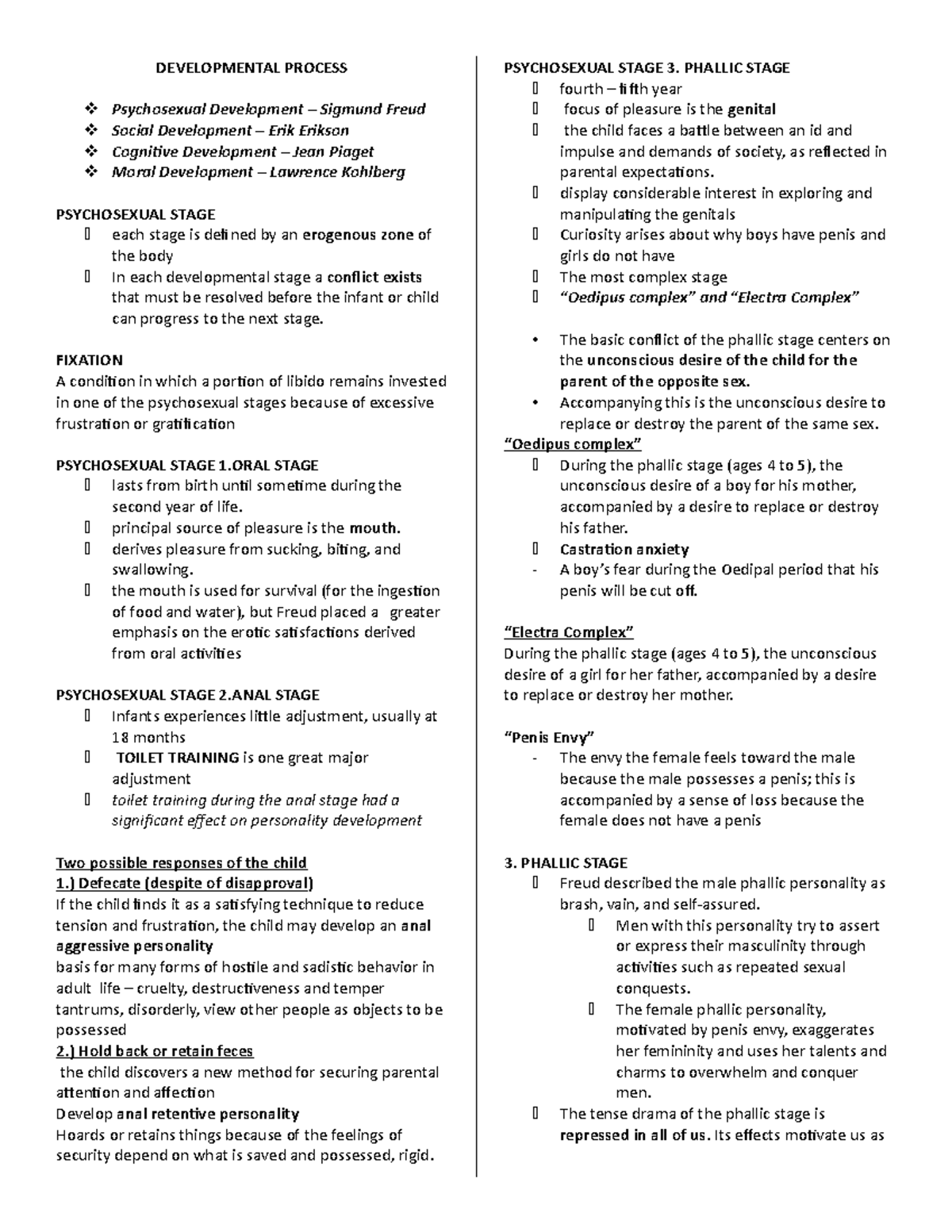 Developmental Process (General Psychology) - DEVELOPMENTAL PROCESS ...