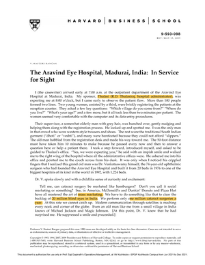 aravind eye hospital madurai india in service for sight