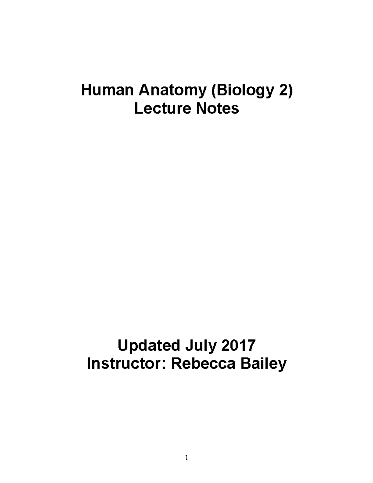 Human Anatomy Lecture Notes Update 2017 - Human Anatomy (Biology 2 ...